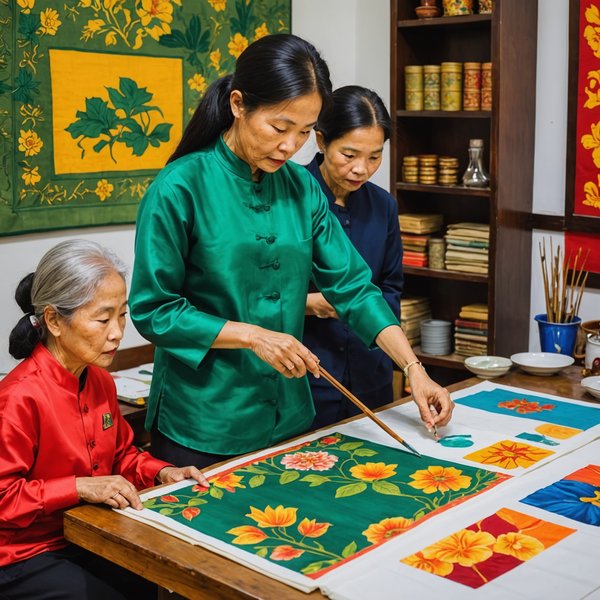 Où apprendre les techniques de la peinture sur soie en Vietnam?