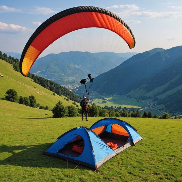 Comment organiser un camping pour une expédition de parapente en région de collines?